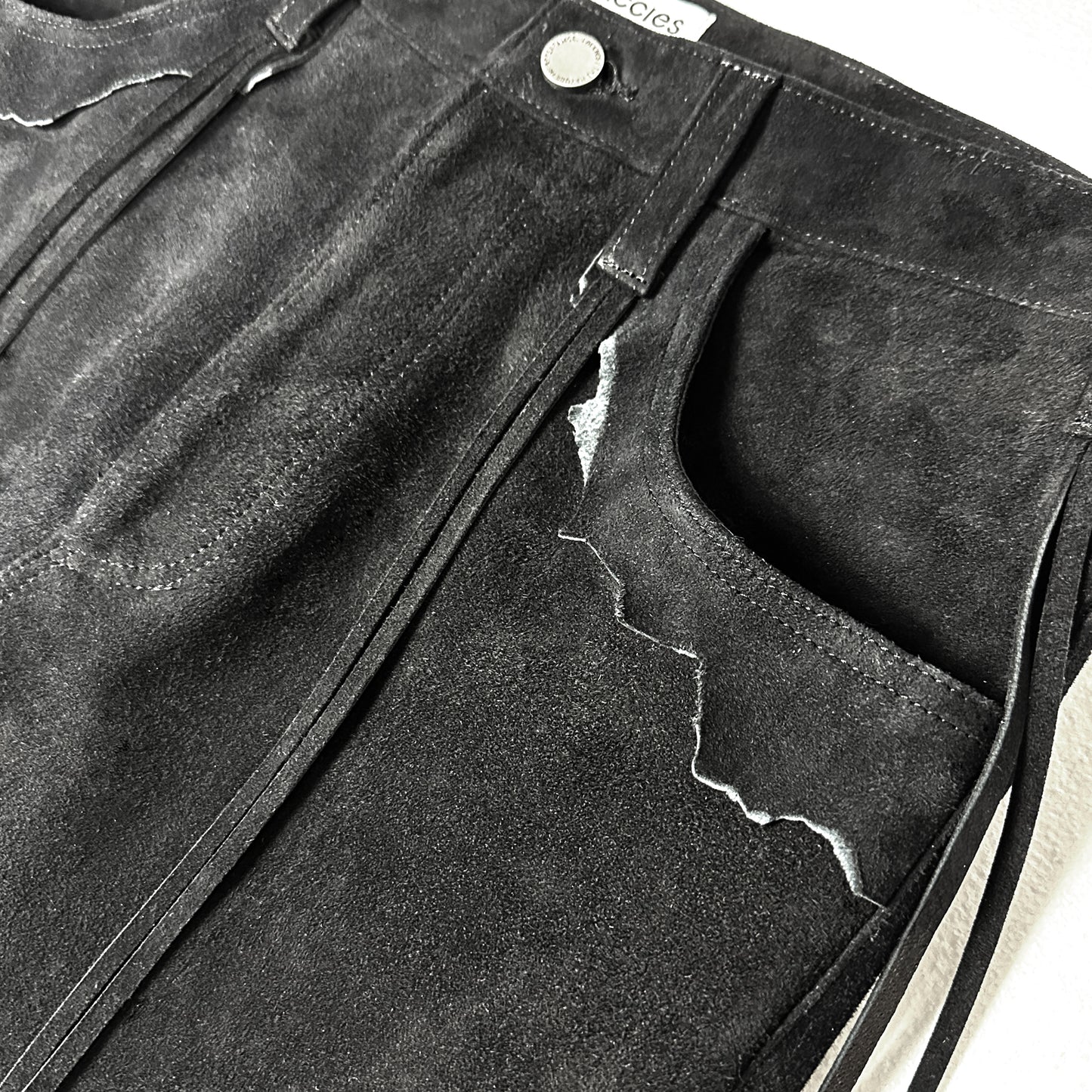 F24W03004 SUEDE FLARE PANTS