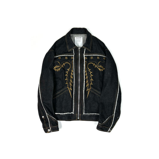 F24W03011-1 WESTERN DENIM BLOUSON (EMBROIDERY)