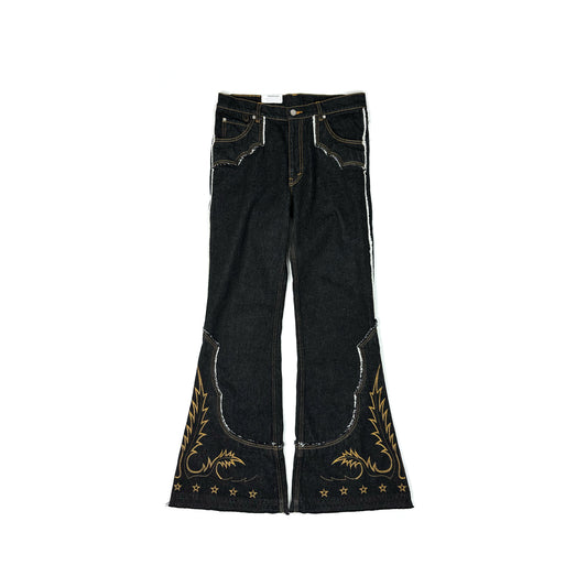 F24W03012-1 WESTERN DENIM PANTS (EMBROIDERY)
