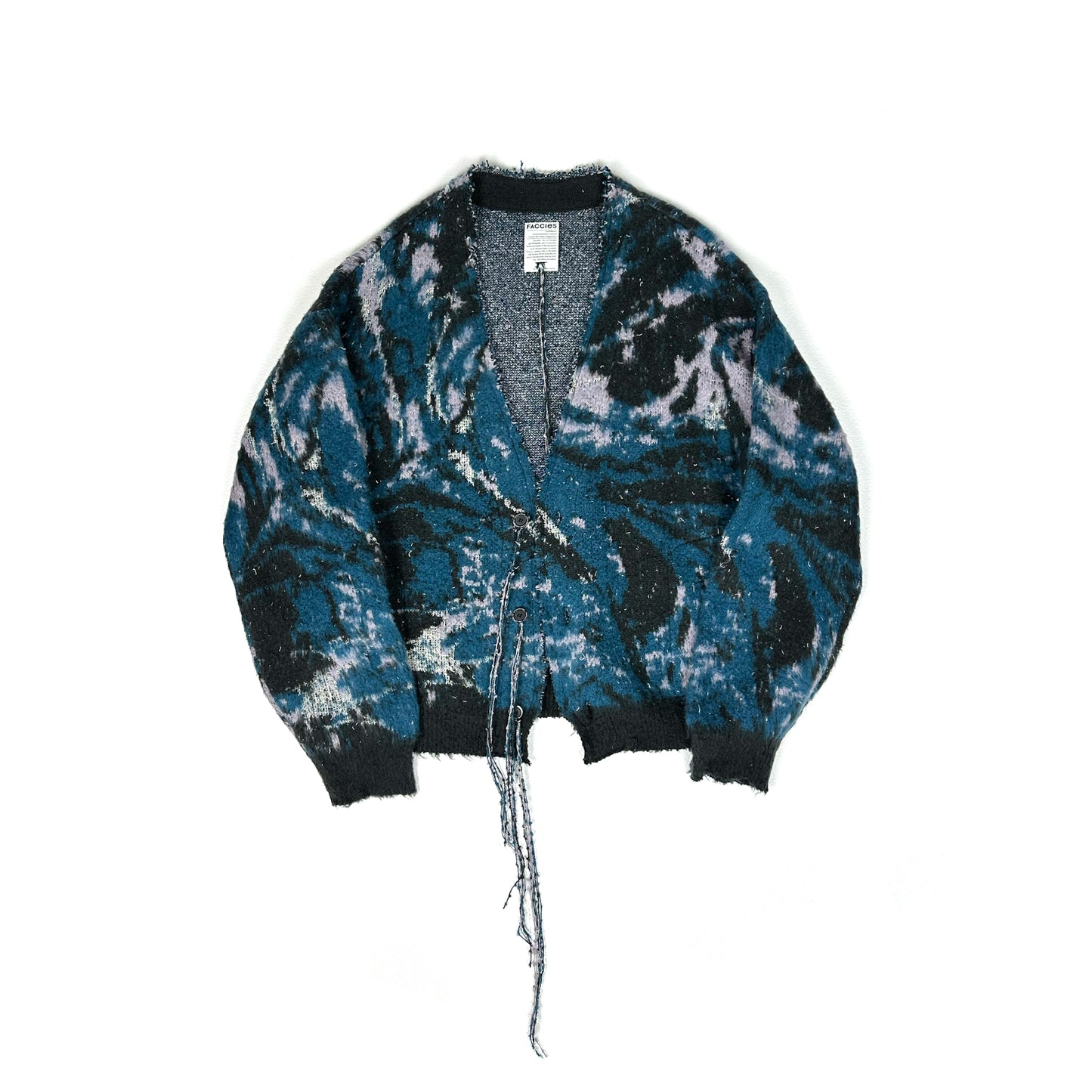 F24W07001 MARBLE PT SHAGGY CARDIGAN