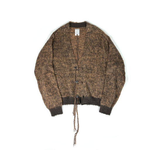 F24W07002 MIX COLOR SHAGGY CARDIGAN