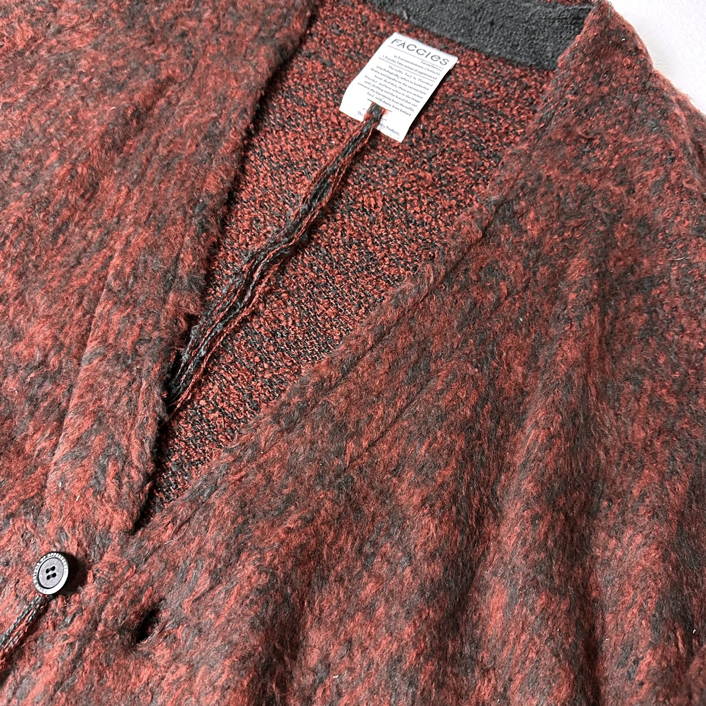 F24W07002 MIX COLOR SHAGGY CARDIGAN