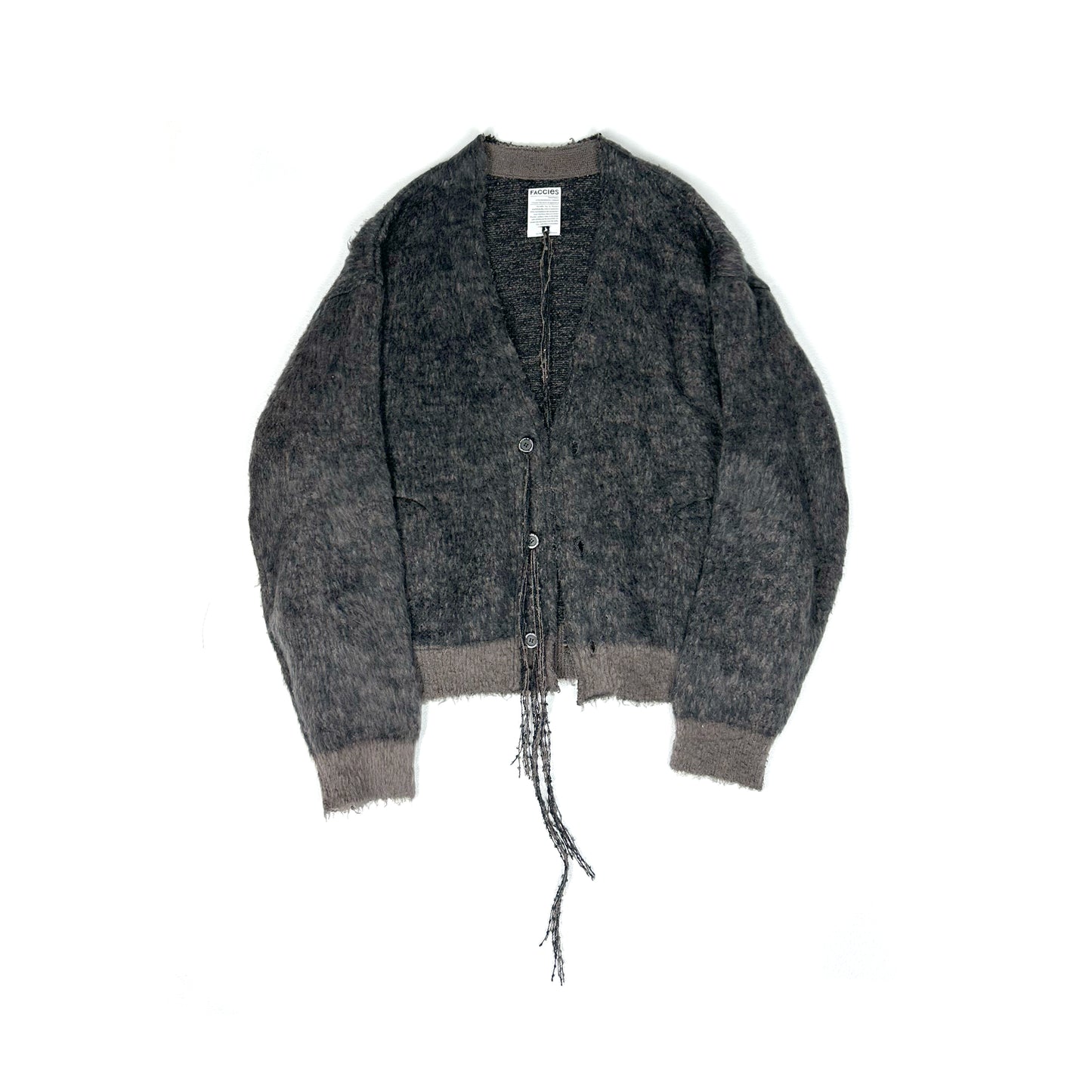 F24W07002 MIX COLOR SHAGGY CARDIGAN