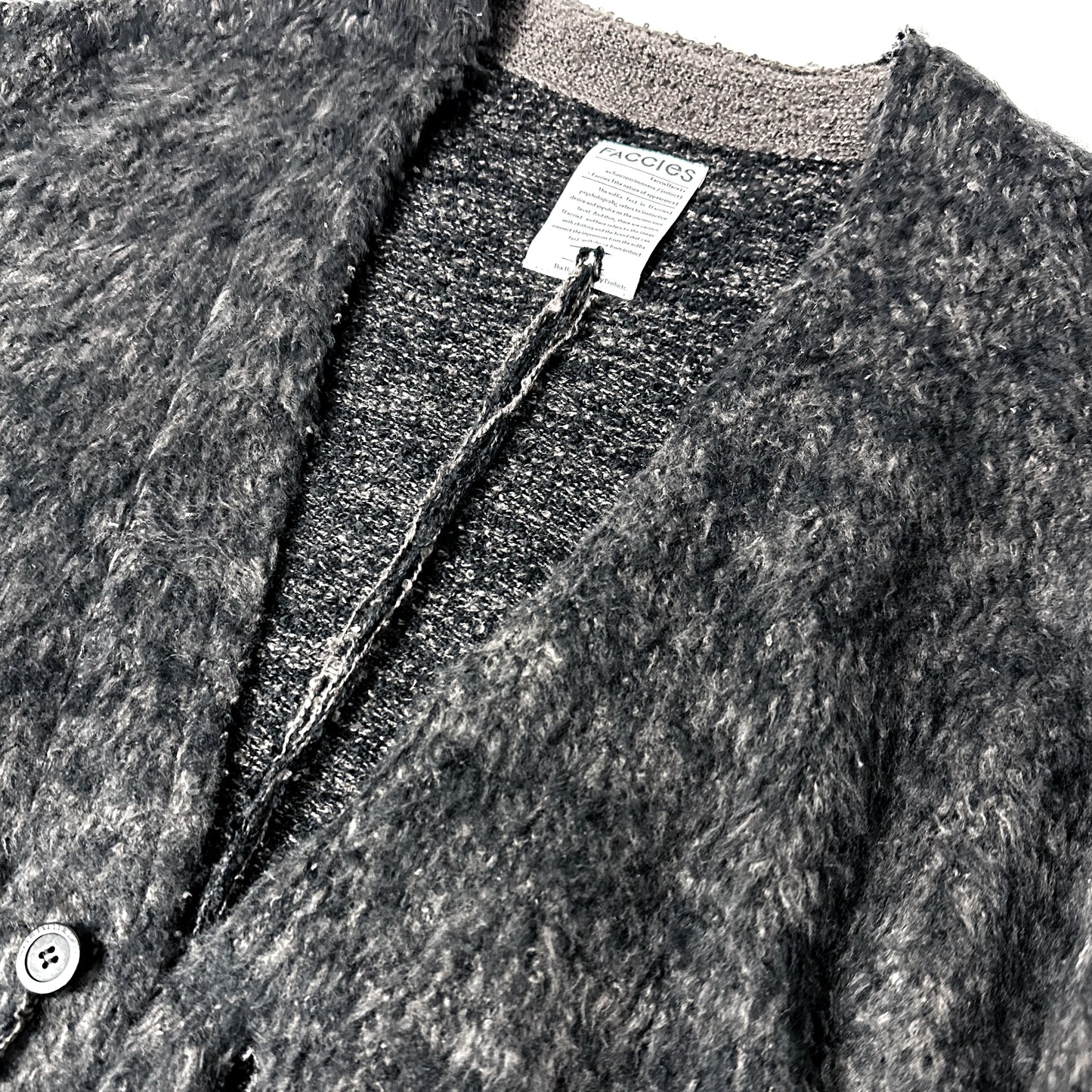 F24W07002 MIX COLOR SHAGGY CARDIGAN