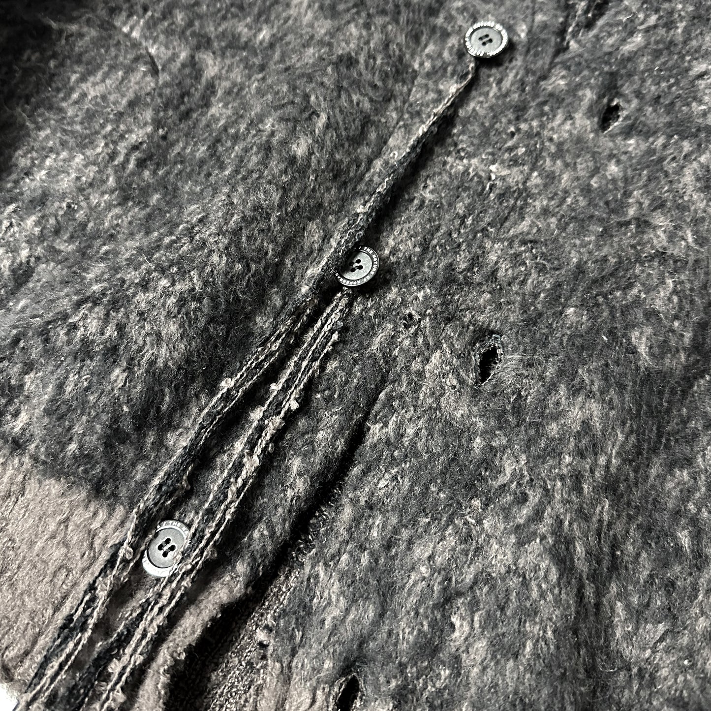 F24W07002 MIX COLOR SHAGGY CARDIGAN