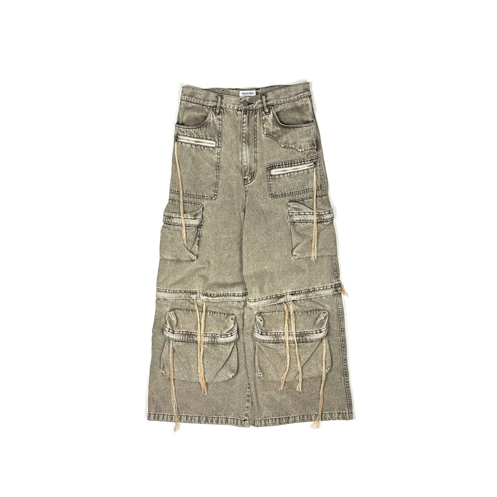 F25S03001 Multi-Pocket Denim Cargo PT