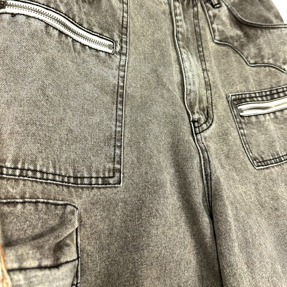 F25S03001 Multi-Pocket Denim Cargo PT