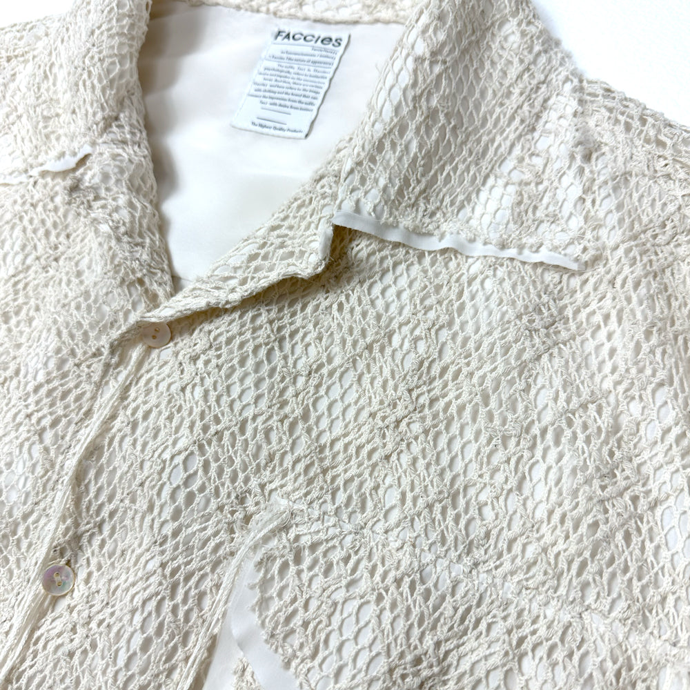 F25S03004 Mesh layered short Shirt BL