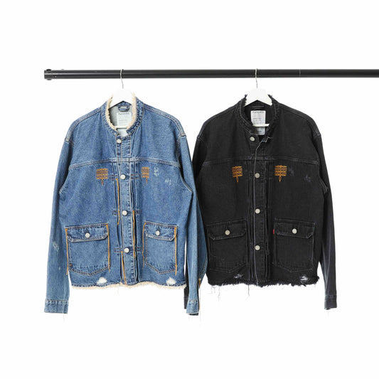F22W03001 / 12.5oz Cowboy Damage Denim Jacket (受注商品)