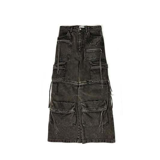 F24W03009　MULTI-POCKET DENIM CARGO